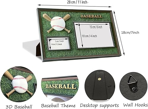 Miniatura 7 de Marco de fotos de béisbol Marco de fotos de golf Gracias entrenador regalo Deporte Tema Decoración de pared