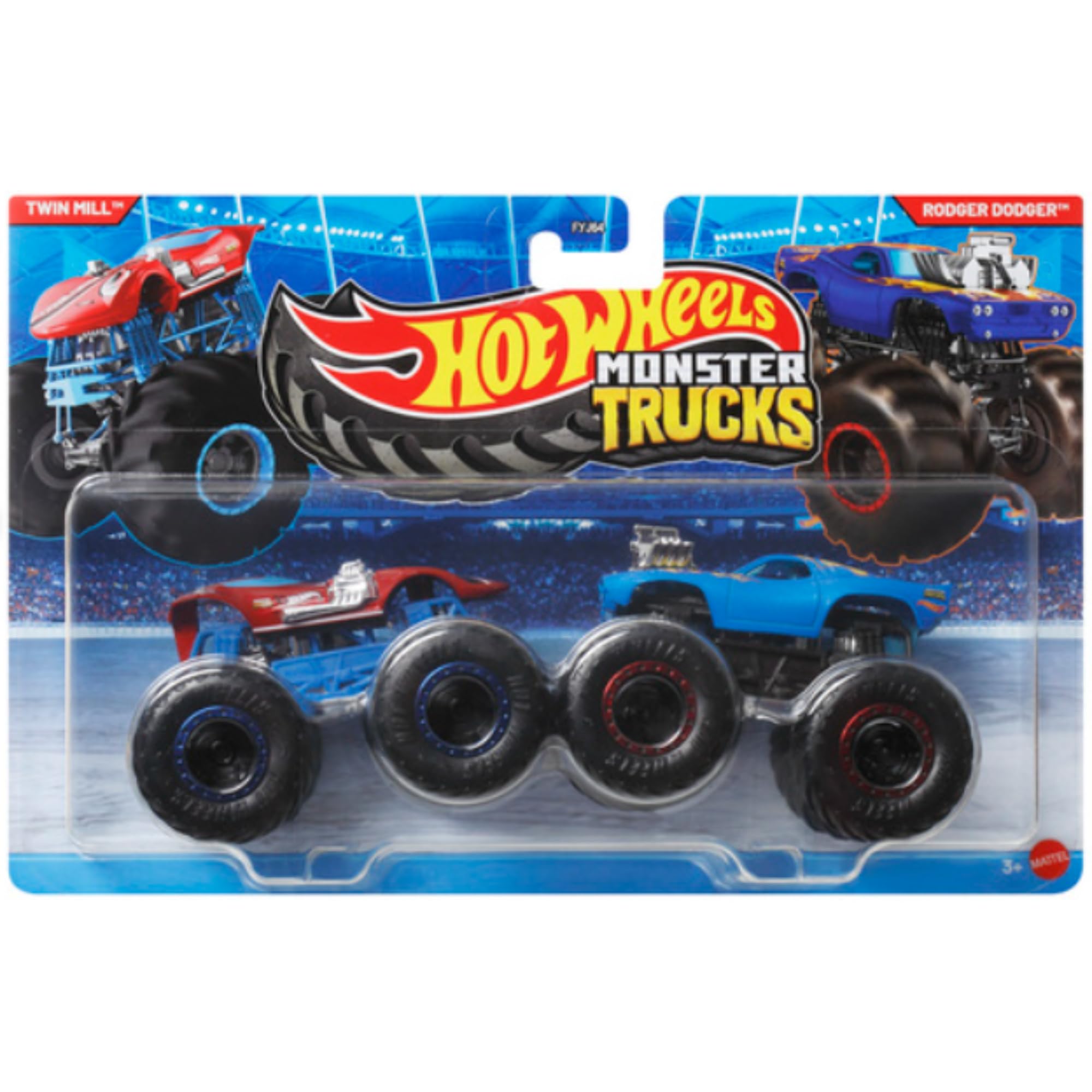 Hot Wheels Monster Trucks Demolition Doubles (Twin Mill & Rodger Dodger JLV80) — image 1