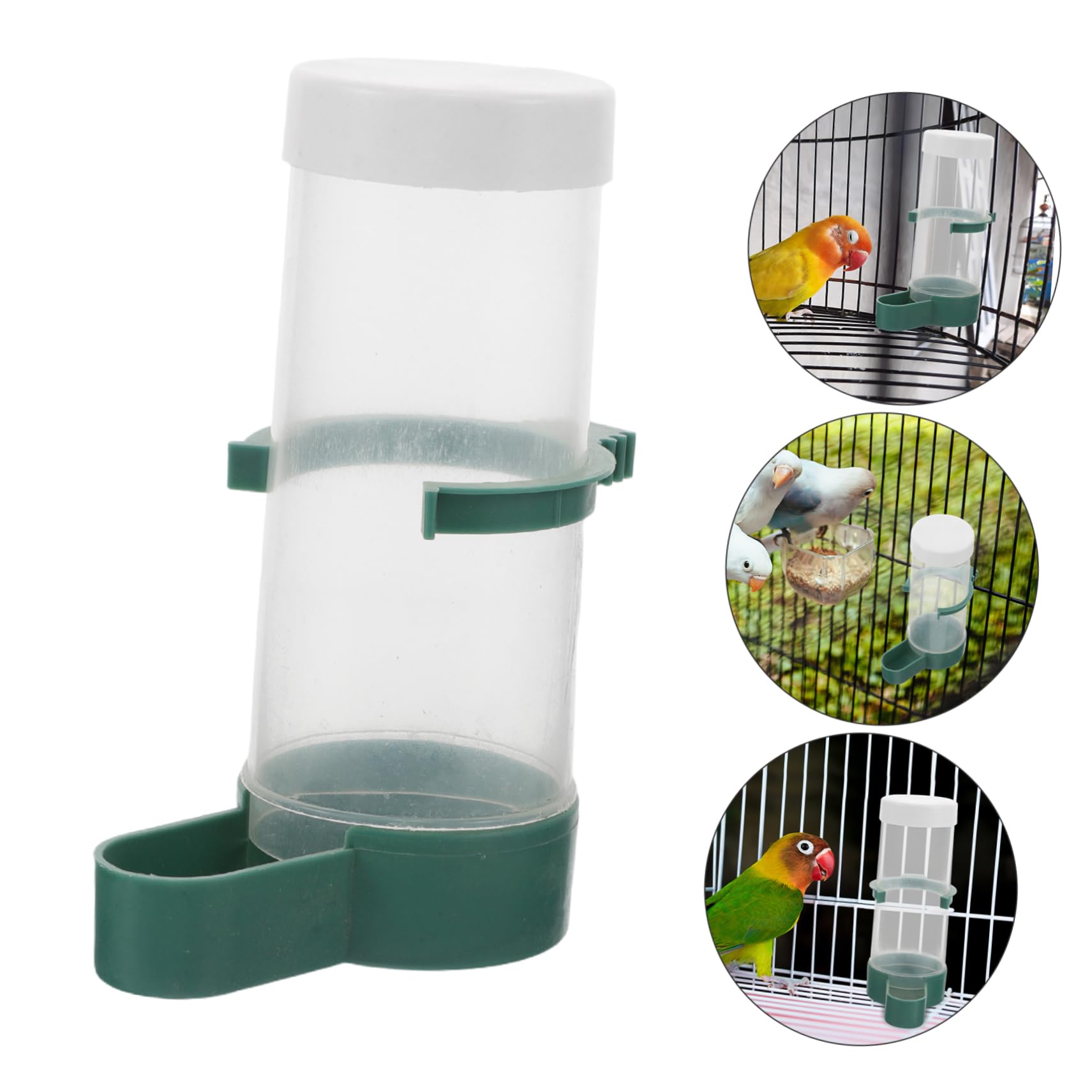 INOOMP Dispensador Automático de Comida para Pájaros 20 Pcs Diseño de Llenado Superior, Plástico Resistente para Jaula y Nido de Periquitos y Cacatúas