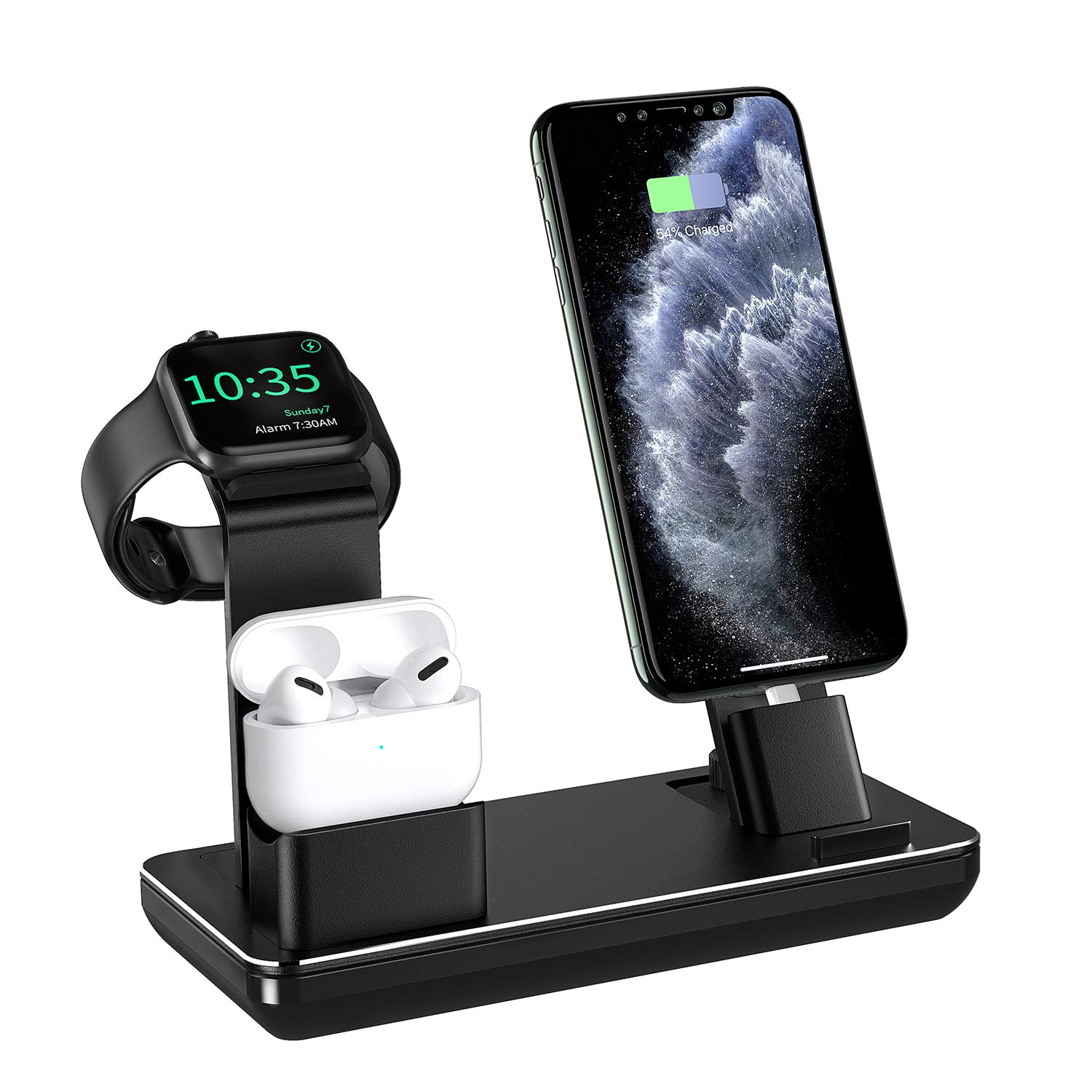 YFW Stand for Echo Show, Full Aluminum Stand Mount for Amazon Echo Show 1st Generation 360 Rotatable Metal Base Protector Accessories for Amazon Show with Precision Bearings, Black