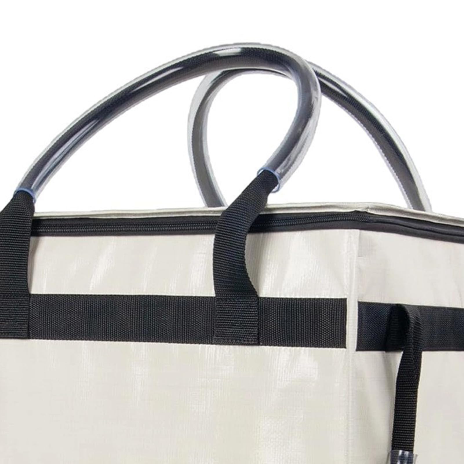 Asixxsix Torba na Zakupy z Kółkami, Wodoodporna Poliestrowa Torba na Kółkach o Dużej Pojemności, Wózek Zakupy z Wielofunkcyjnym Uchwytem do Przenoszenia Travel Camping Gym (WHITE)