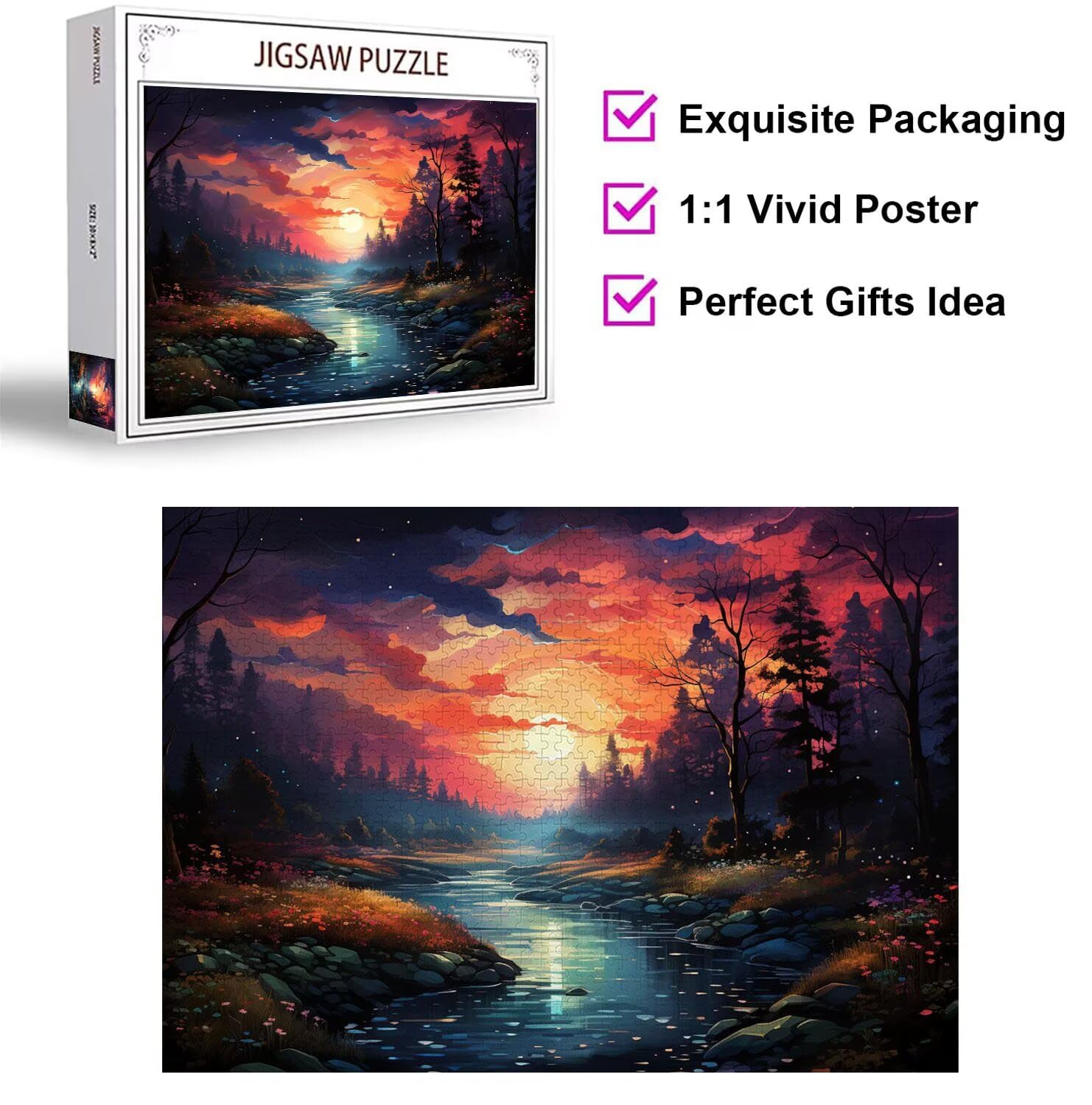 Puzzle 4000 Pezzi Sole calante Puzzle Classici per Gioco Familiare, n-452 | Impossibile Puzzles, Intrattenimento Creativo, Rilassamento e Intelligence, Regalo per Amore e Amico, Decorazioni Casa, Vista