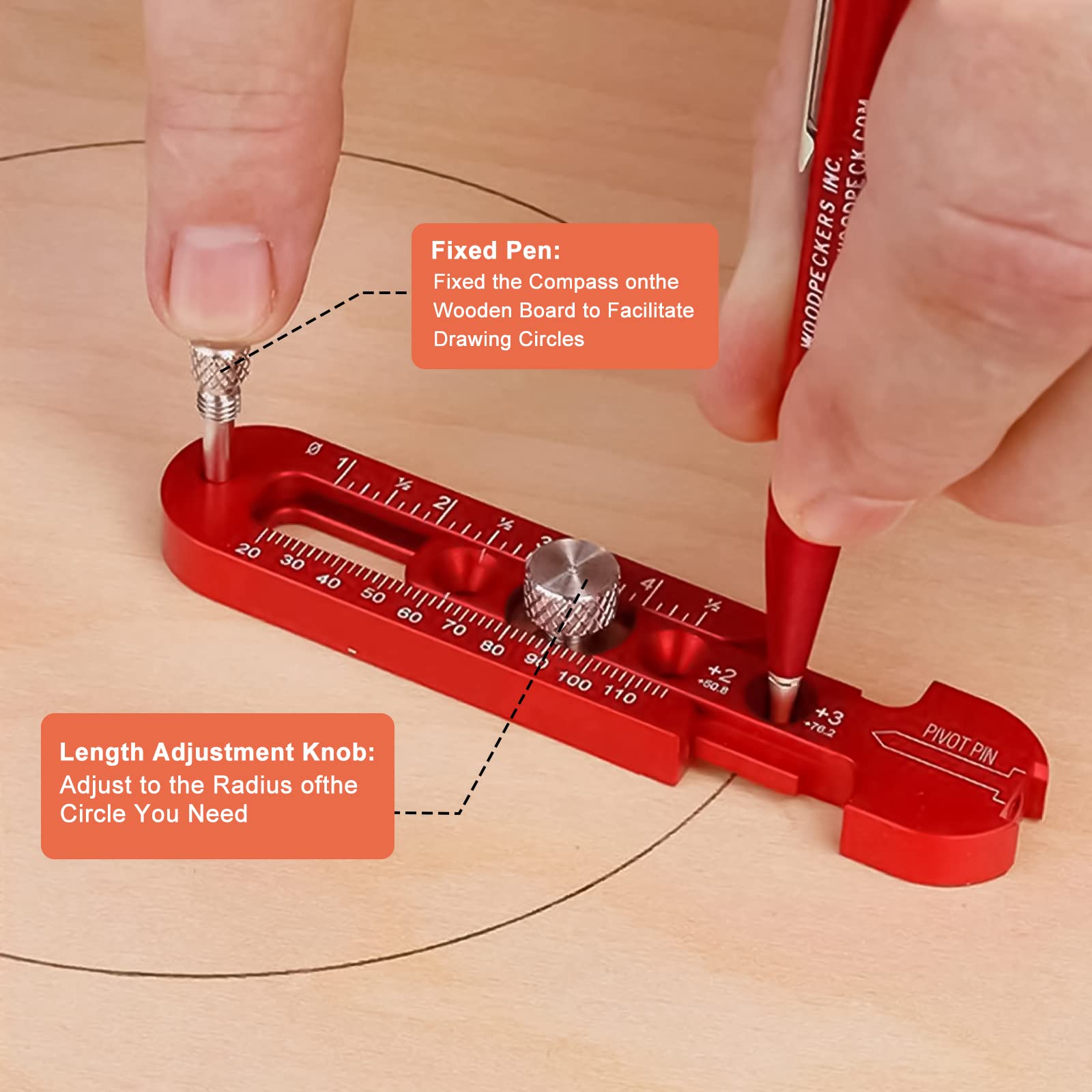 Woodworking Drawing Compass Wood Scribing Compass Circle Drawing Tool
