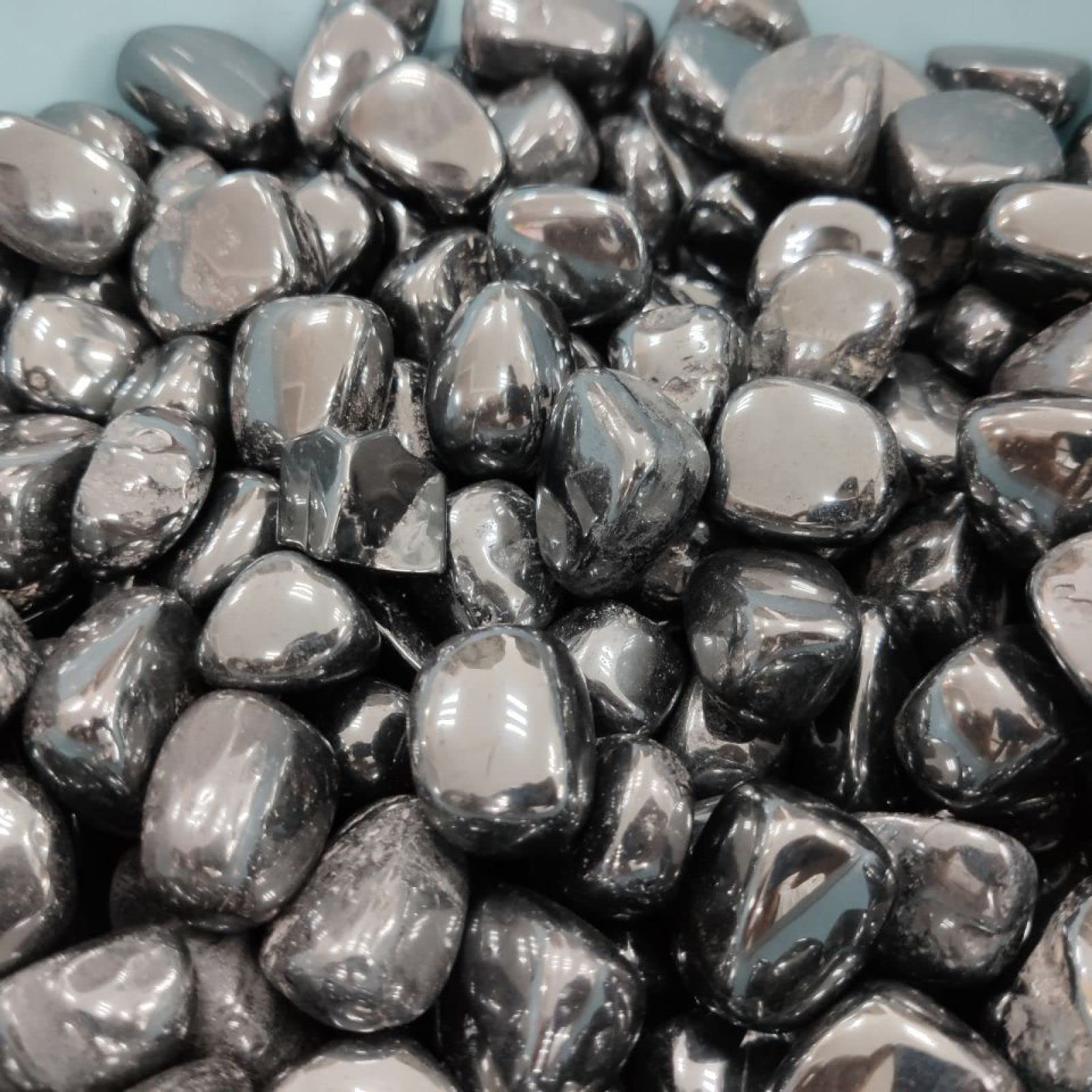 Hämatit-Trommelstein, Kristall-Erdung, glänzend, 1000 g Voller Textur(Size:500g)