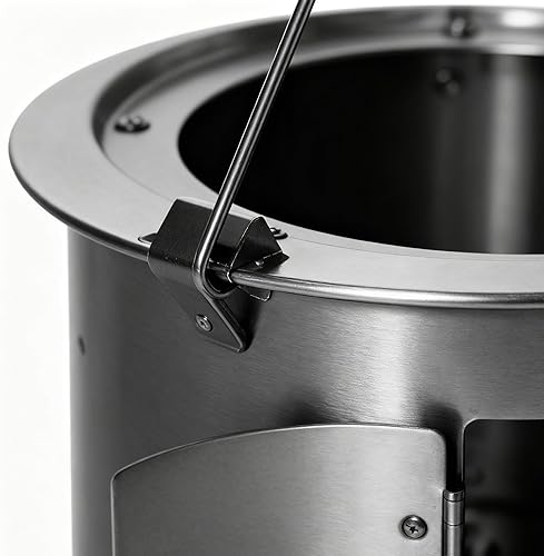 Miniatura 6 de Portable Wood Stove - Lightweight Picnic Burner with Handle - Camp Stove with Grill Grate and Gloves - for Outdoor Backpacking Hiking Cooking