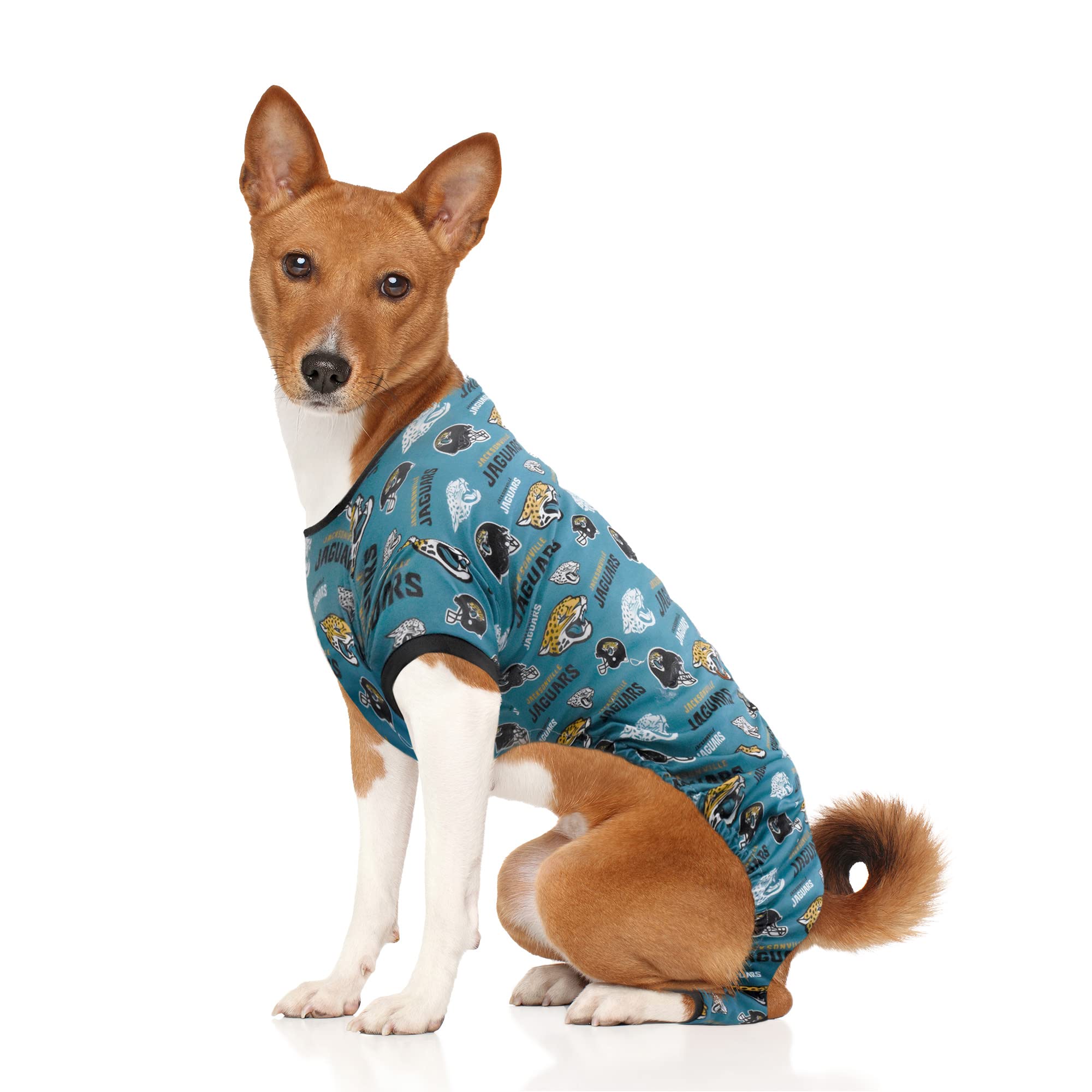 Pijama para mascotas de Jacksonville Jaguars que evita el frío en casa