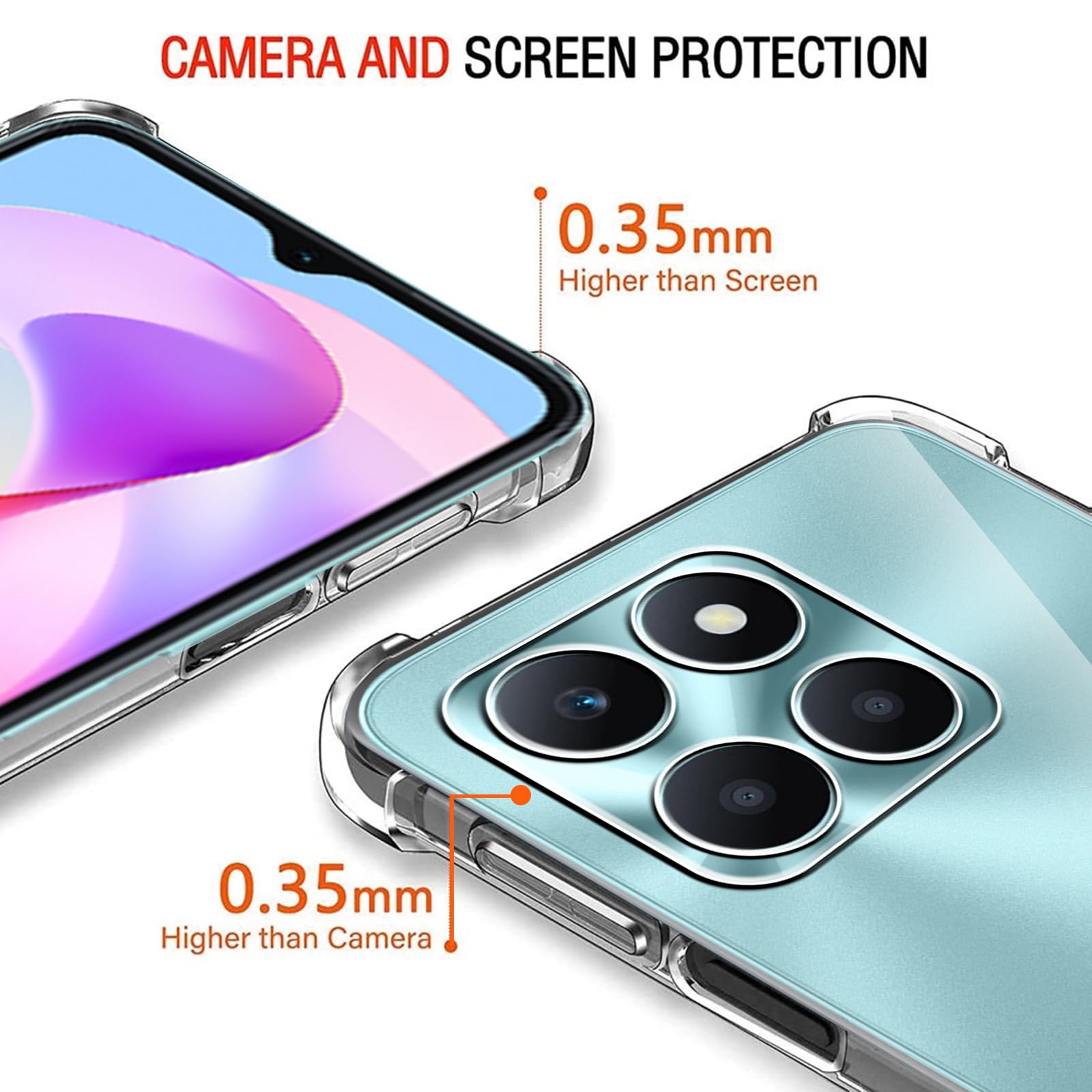 PanXCase Cover per Honor X6a - Custodia Silicone Sottile Elegant Disegni Morbida Leggera, Protezione Fotocamera Antiurto Antigraffio Case (Nero