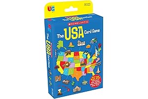 Scholastic USA Travel Card Game: Learn State Capitals, Great Geography Challenge for Kids 6+