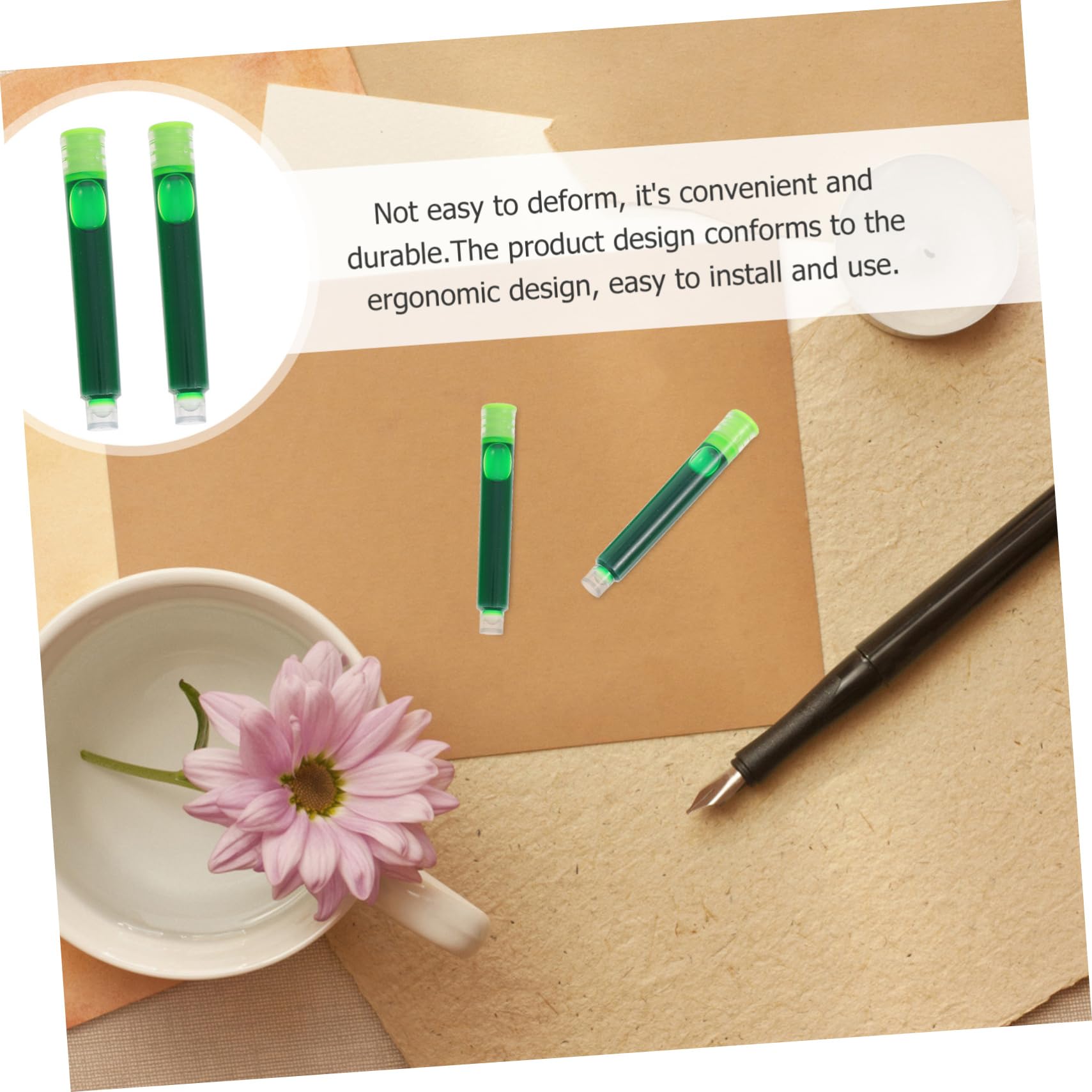 NUOBESTY 150piezas Recargas De Tinta Para Estilográficas Tinta Borrable Para Material Para y Dibujo