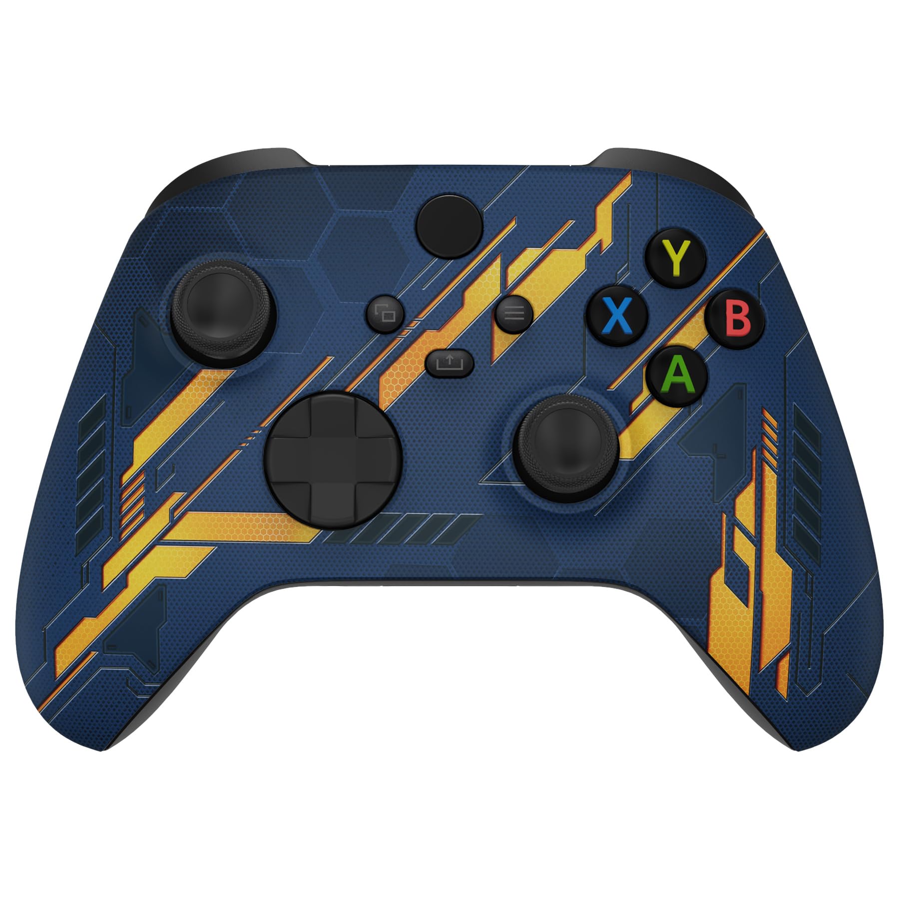 eXtremeRate Custodia Cover per Xbox Series X S Controller,Shell Scocca Copertura Frontale Ricambio per Xbox Series X S Joystick Model 1914-Mecha Illumina nel Buio