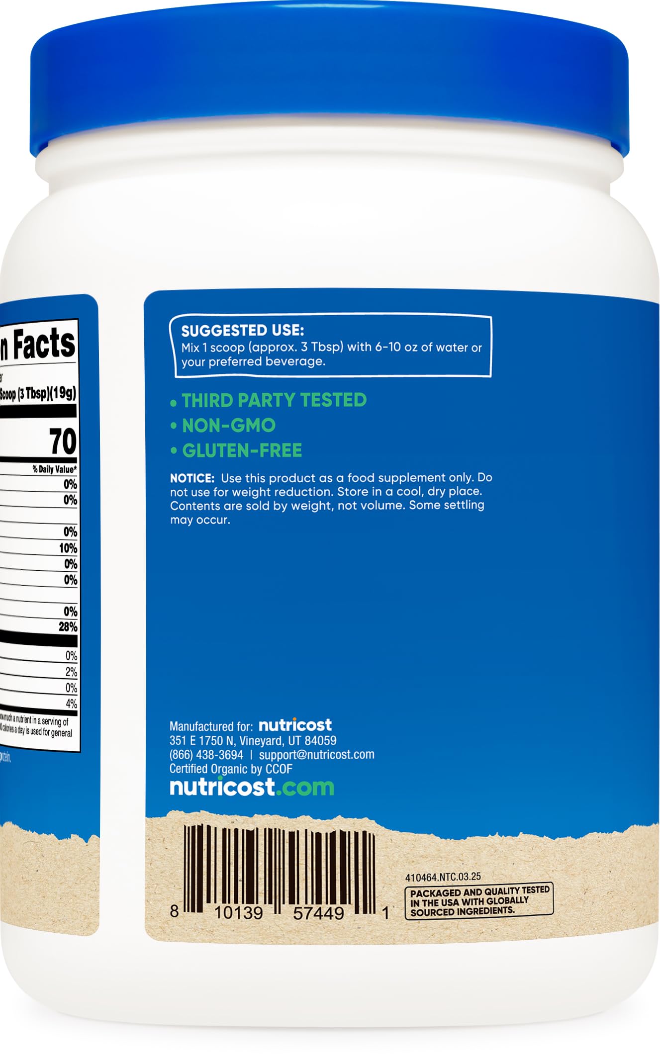 Nutricost Organic Egg White Protein Powder (1LB) 25 Servings, Gluten-Free — Amazon image 4