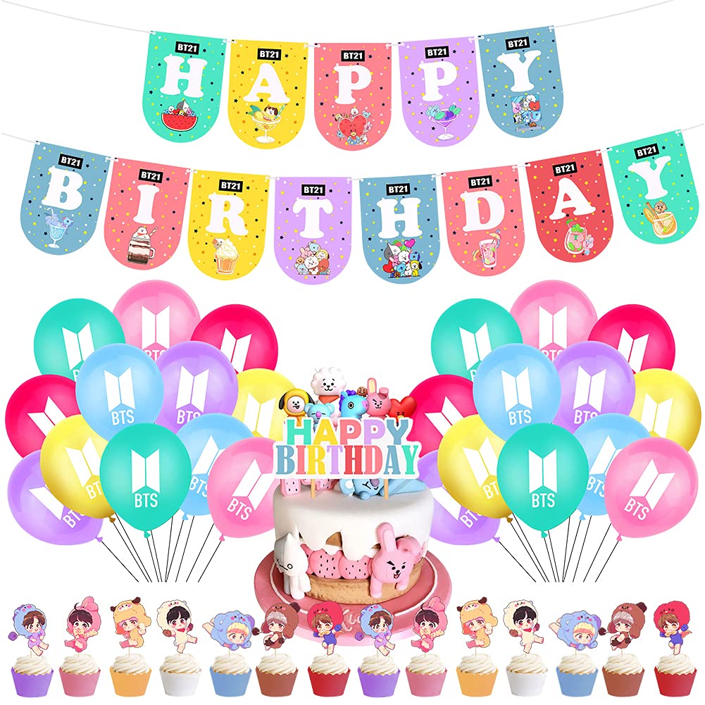 Sponsored Ad – Bangtan Boys Birthday Party Supplies, Bangtan Boys Party Decoration, Kpop Birthday Party Decorations, Birth...