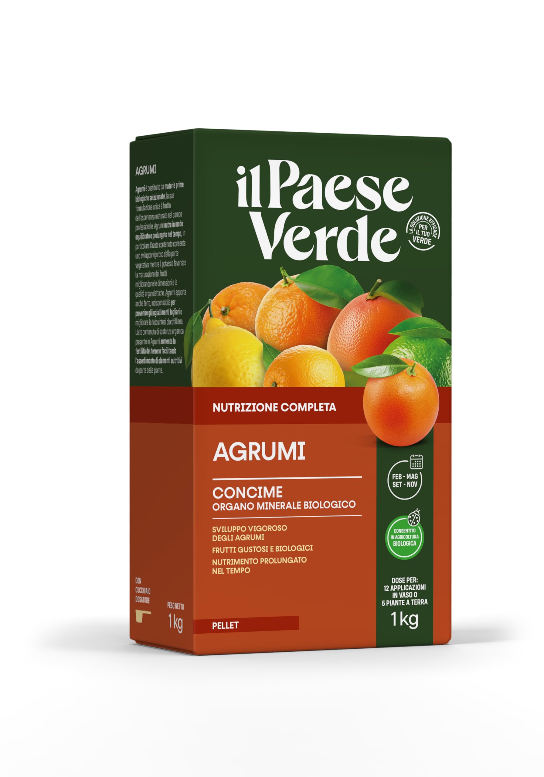 Concime Granulare Per Prato Il Paese Verde - 1kg Per 25mq Con Azoto A Lento Rilascio - Foto 11