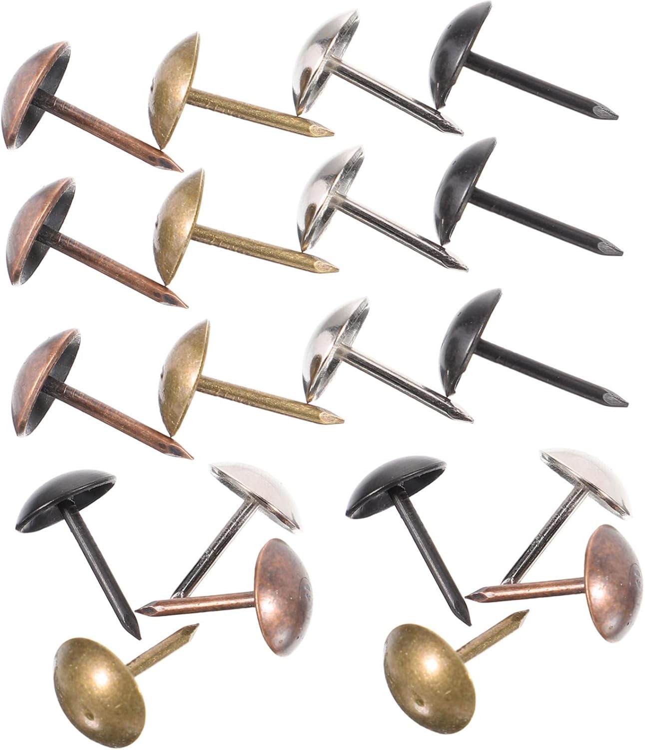 Yardenfun 200pcs Retro Blister Nails Round Head Push pin