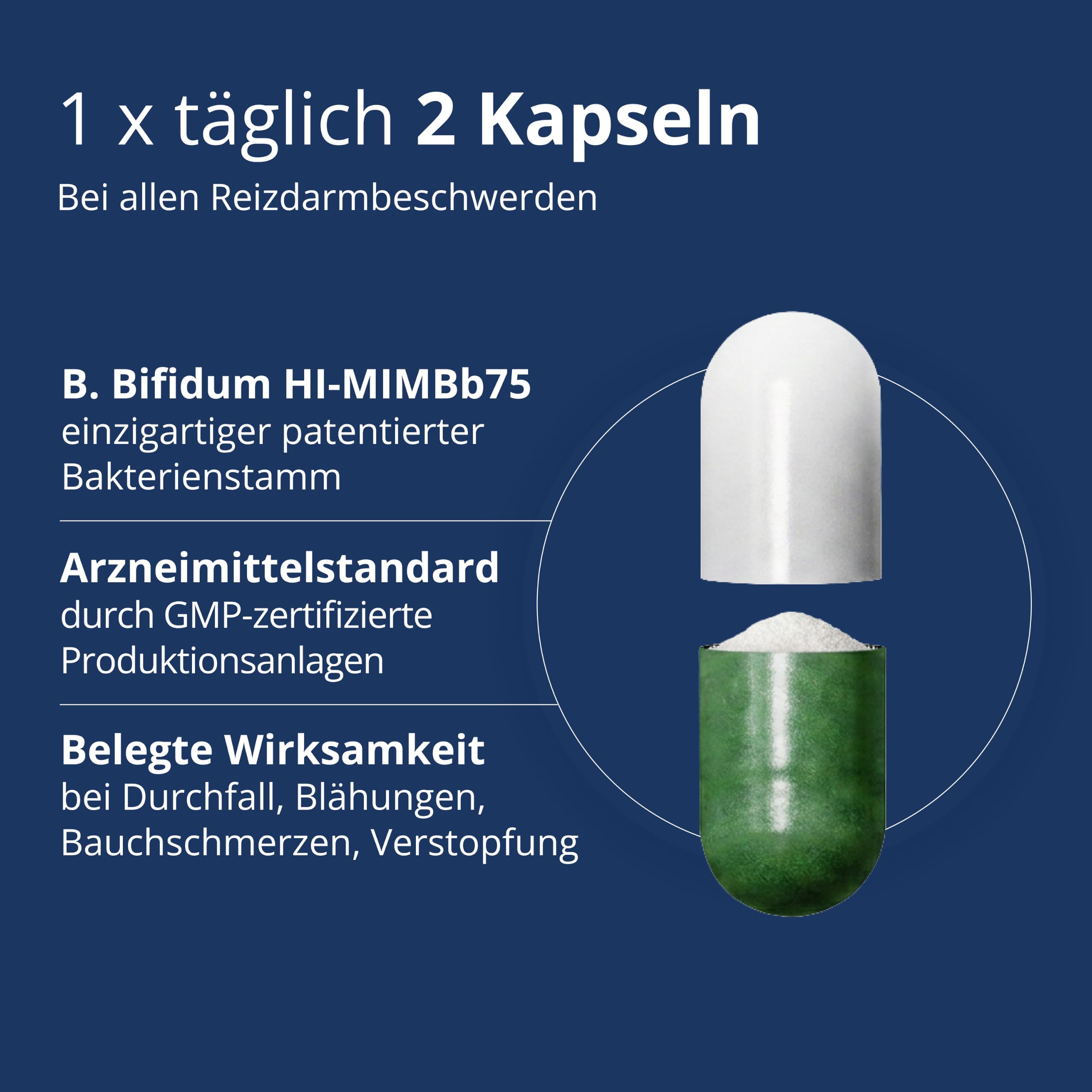 Kijimea® Reizdarm PRO | Bei allen Reizdarmbeschwerden wie Durchfall, Bauchschmerzen, Blähungen & Verstopfung | Klinisch belegte Wirksamkeit | 28 Kapseln