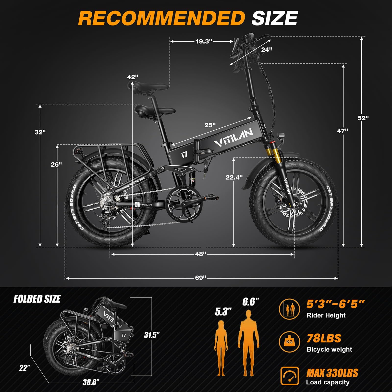 Bici Elettrica Per Adulti Pieghevole, 48V 20Ah Batteria Rimovibile, 20"x4.0" Fat Tire, 8 Velocità, con App Intelligente, Autonomia di 60-120 km Ebike