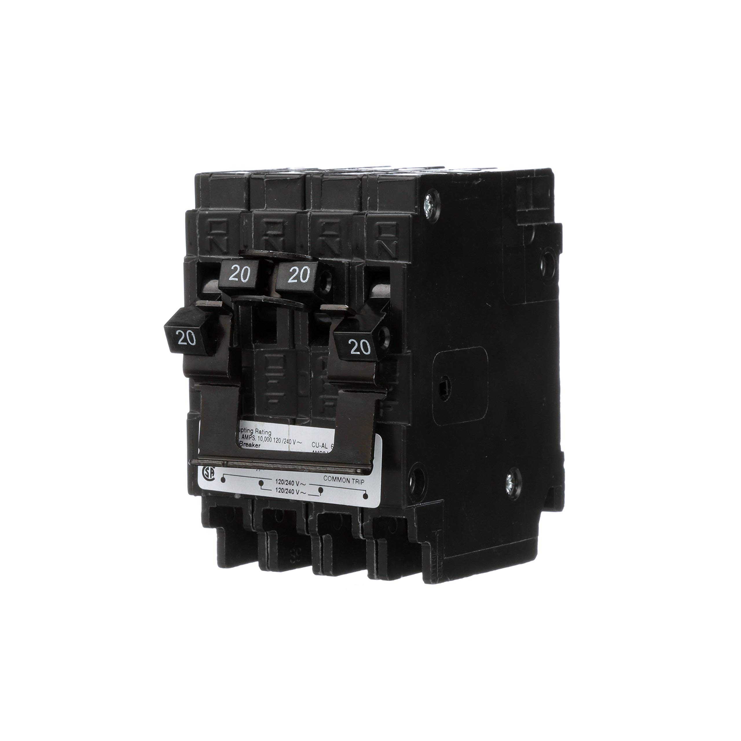SIEMENS Q22020CT2NC 20/20A 120/240V 4P 10K NEW QUAD