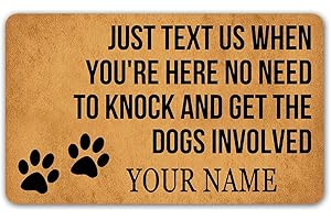 Custom Just Text Us Doormat