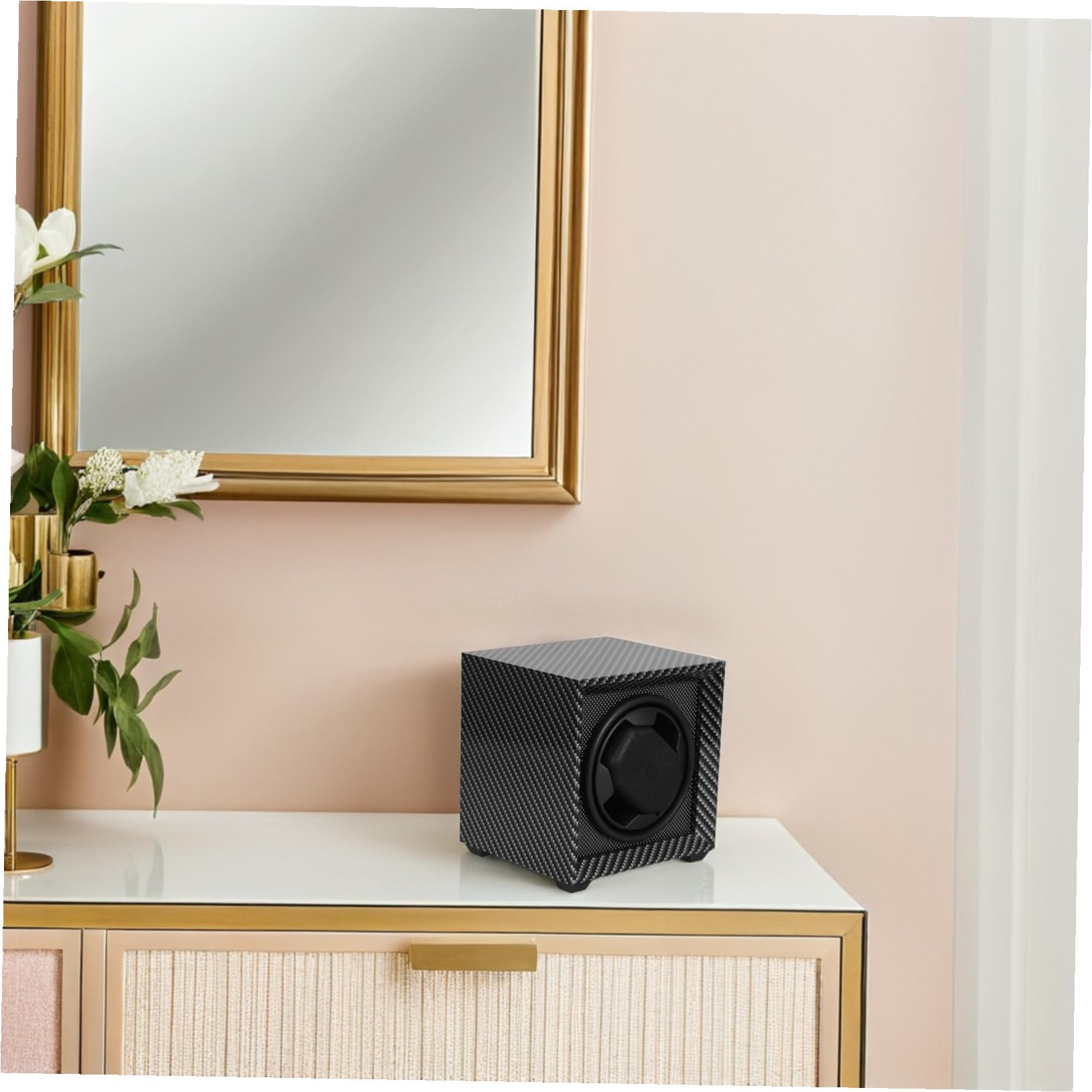 Carica Orologi Automatico Singolo Motore Silenzioso, Compatibilità, Struttura in Mdf e Abs, per Scrivania e Ufficio, Alimentazione USB Regolabile