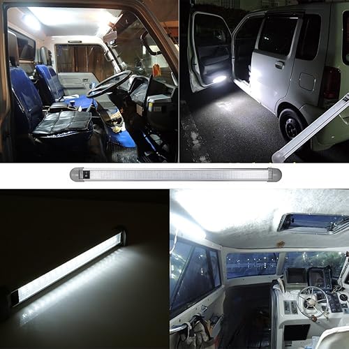 Miniatura 9 de Lightronic Lámpara LED de 9 pulgadas, tamaño compacto, haz blanco frío de 6000 K, luz blanca fría uniforme, 12 V24 V CC, interruptor basculante de