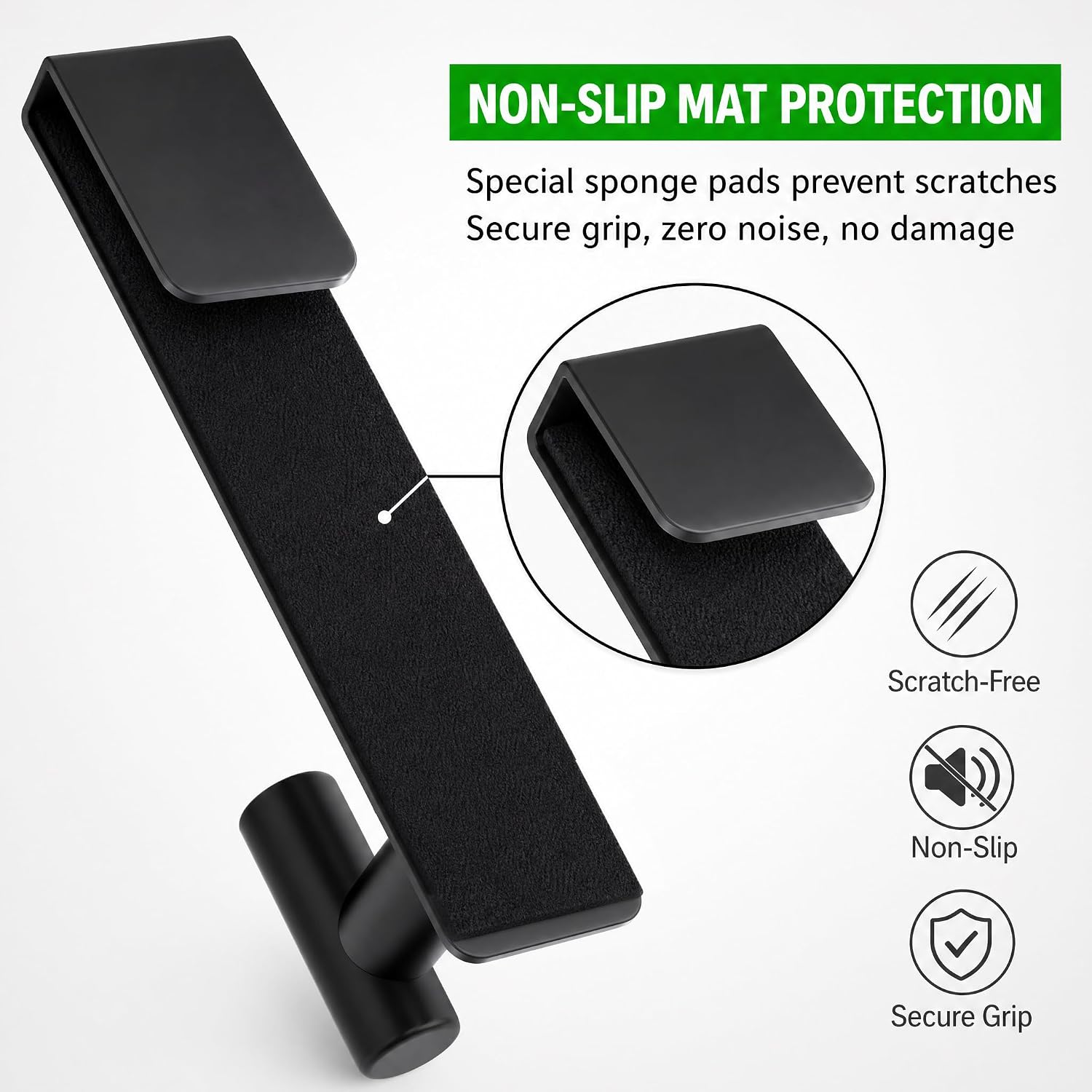 Shower Door Hooks, 3/8" (10mm) Thick Stainless Steel Towel Hooks, 2 Pack image 4