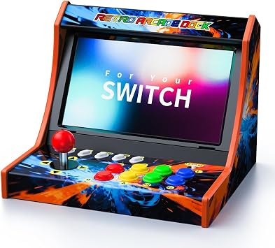 Switch Arcade Stick for Nintendo Switch/OLED/Switch 2 Retro Arcade Machine Home and Arcade Game Cabinet Stand for Street Fighter Screenshot Version - No Voice Screen Not Included