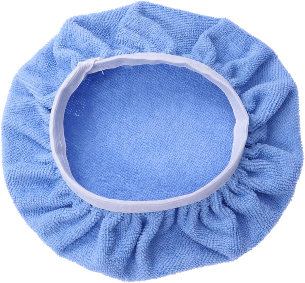GLEAVI 5pcs Microfiber Car Polishing Bonnets Soft Durable Blue Pads for Waxing Buffing Detailing Car Interior and Exterior Care