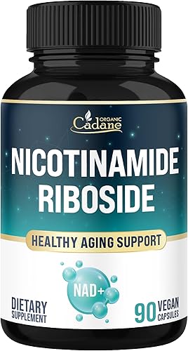Organic Cadane Suplemento de ribósido de nicotinamida  Apoyo para la salud celular  Vegano, sin OMG  90 cápsulas  Soporte durante 3 meses