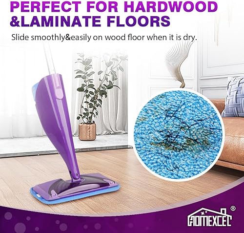 Miniatura 7 de HOMEXCEL Almohadillas reutilizables para trapeador compatibles con Swiffer WetJet (paquete de 8)  Almohadillas de microfibra de 12 pulgadas para