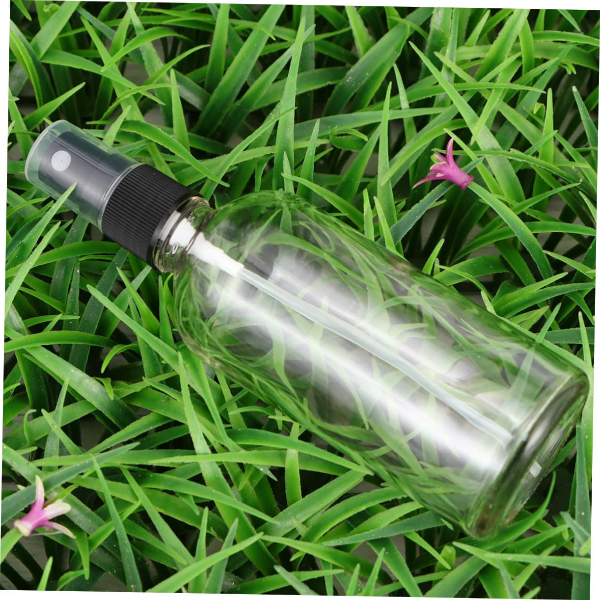Homoyoyo 6stücke Glas-sprühflasche Leer Wiederverwendbar mit Schwarzer Schutzkappe für Parfüm Make-up und Reisen Kompakt und Leicht