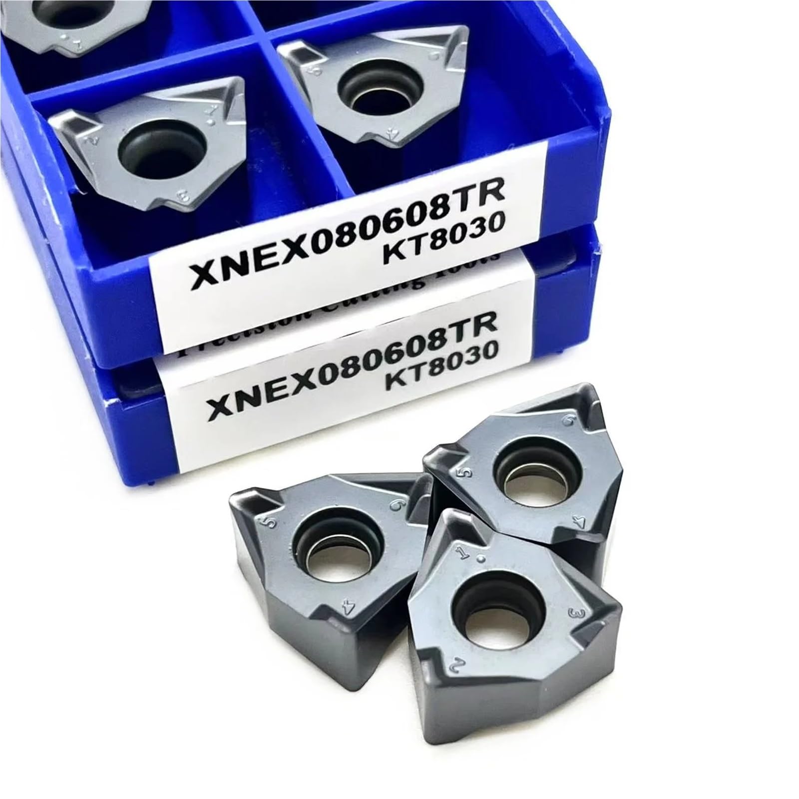 10 Uds XNEX080608TR KT8030 Disco De Corte Fresado Avance Rápido Para Inserciones Torno CNC, Utilizado Para Acero Inoxidable, Piezas