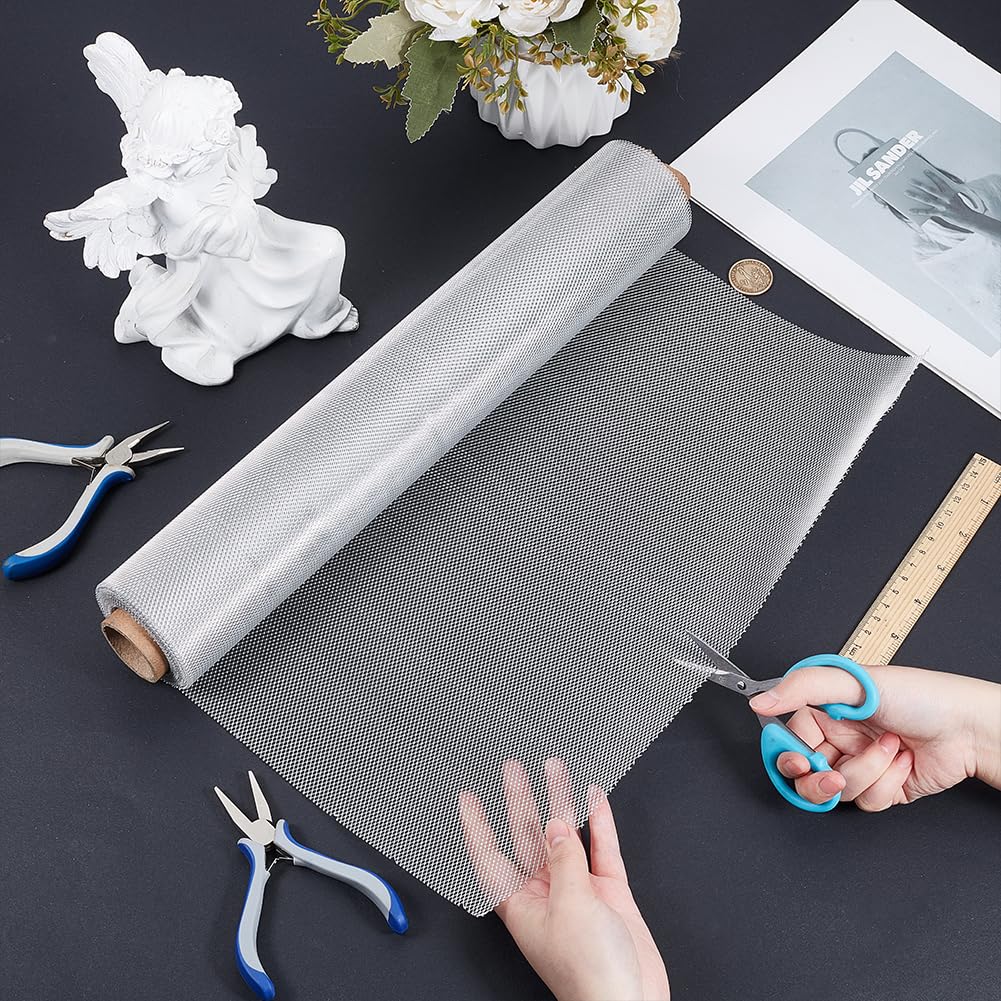OLYCRAFT Drahtgeflechtrolle 5x0.4 m Aluminium Bildhauerdrahtgeflecht Zum Modellieren von Ton 0.5mm Dickes Metallgitterblech Bildhauergitterrolle Gittersieb Für Kunst Und Handwerk