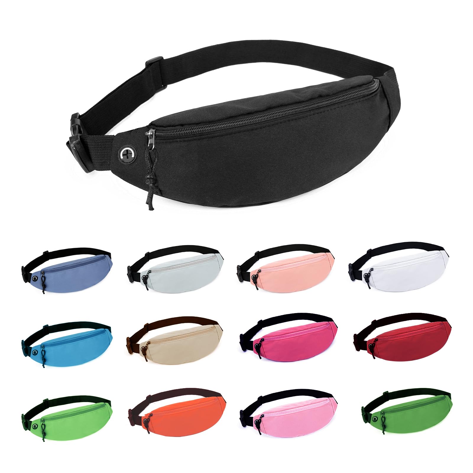 Fanny Packs for Women Men, Waterproof Crossbody Waist Pack, Belt Bag for Travel Walking Running Hiking Cycling