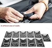 Vista 2 de 11 Uds. 43/65/31.5 in de varios tamaños de acero inoxidable Circular Aguja de tejer Artesanía Suéter Tejer Agujas de Tejer Artesanías (31.5 in)