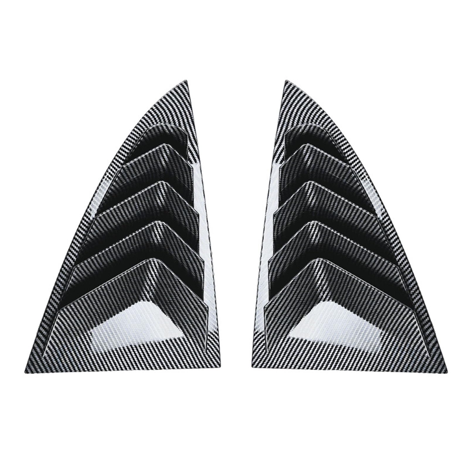 2 sztuki do Tesla Model 3 2024 +, tylne okiennice samochodowe żaluzje boczne, osłony, wykończenia, akcesoria zewnętrzne ABS, B Carbon Fiber Look