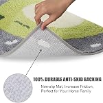 Ankah Bath Mat Cute Shower Rug, Luxury Shaggy High Absorbent and Anti Slip, Machine Washable Fit for Bathtub, Shower and Bath Room, 17.71"x 25.59", Little Frog
