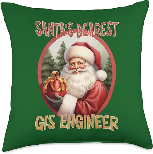 GIS Engineer Christmas Holiday Love Xmas Throw Pillow, 18x18, Multicolor disponible en Yaxa Costa Rica
