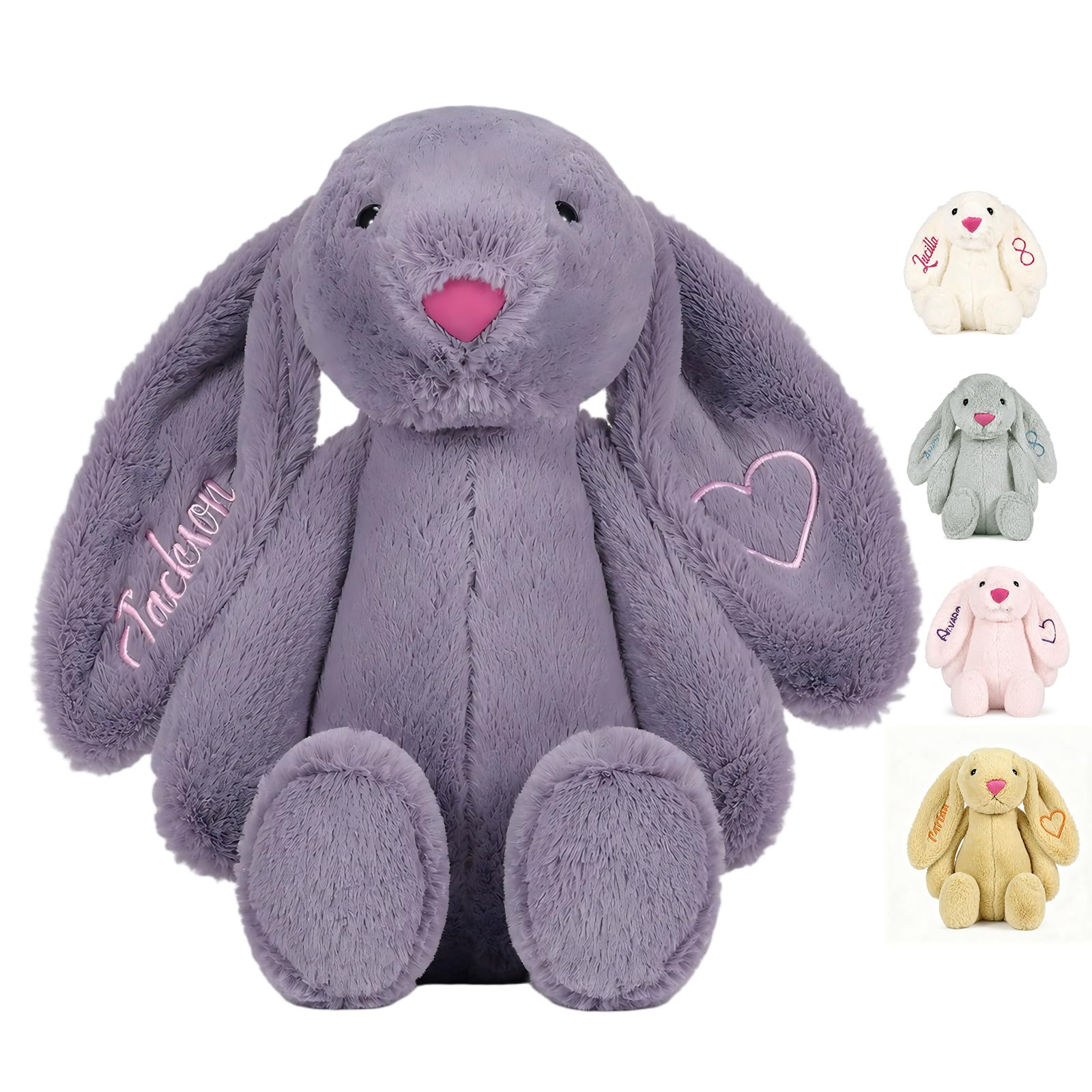Personalised Bunny Rabbit Soft Toy Baby Gift for Girl Boy 25CM 30CM 40CM