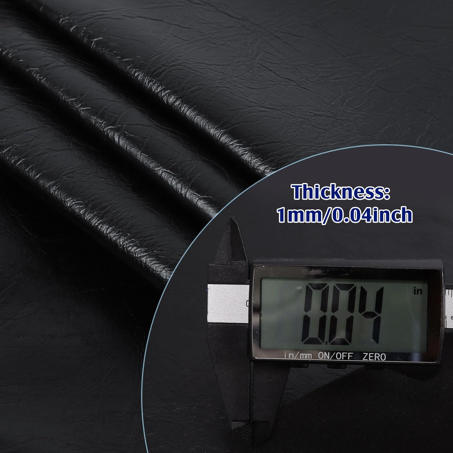 Vinyl Marine Faux PU Leather Fabric Wear Resistant & Anti Aging Synthetic Leather for Upholstery Crafts,Sofa,Chairs,Car,Boat 3yard (Black)