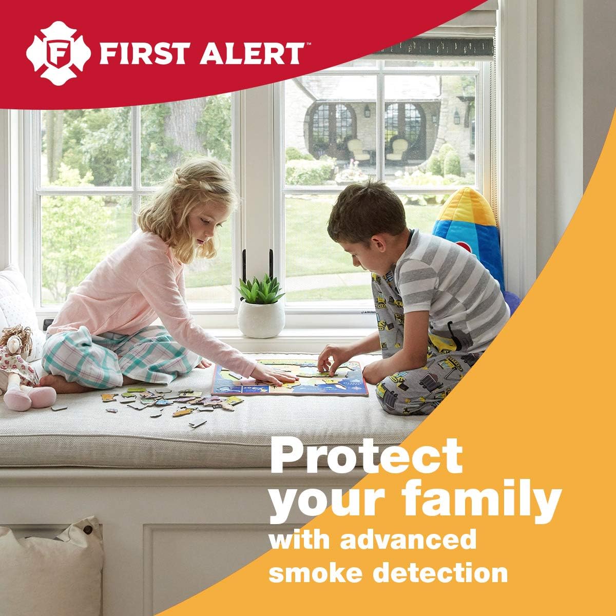 First Alert 9120B Smoke Detector, Hardwired Alarm with Battery Backup, 6-Pack - Smoke Detectors - 