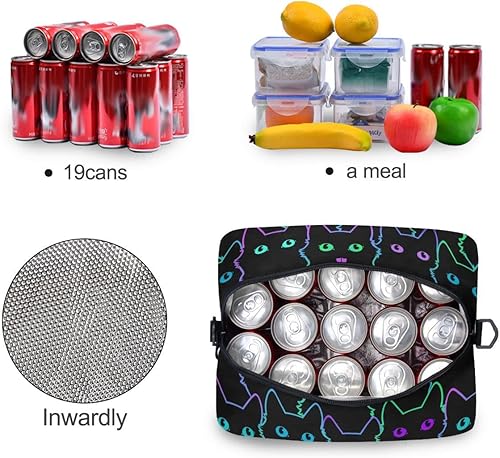 Miniatura 10 de MNSRUU Bolsa de almuerzo aislada con diseño de calavera de mariposa, misticismo, bolsa de almuerzo reutilizable con correa de hombro ajustable