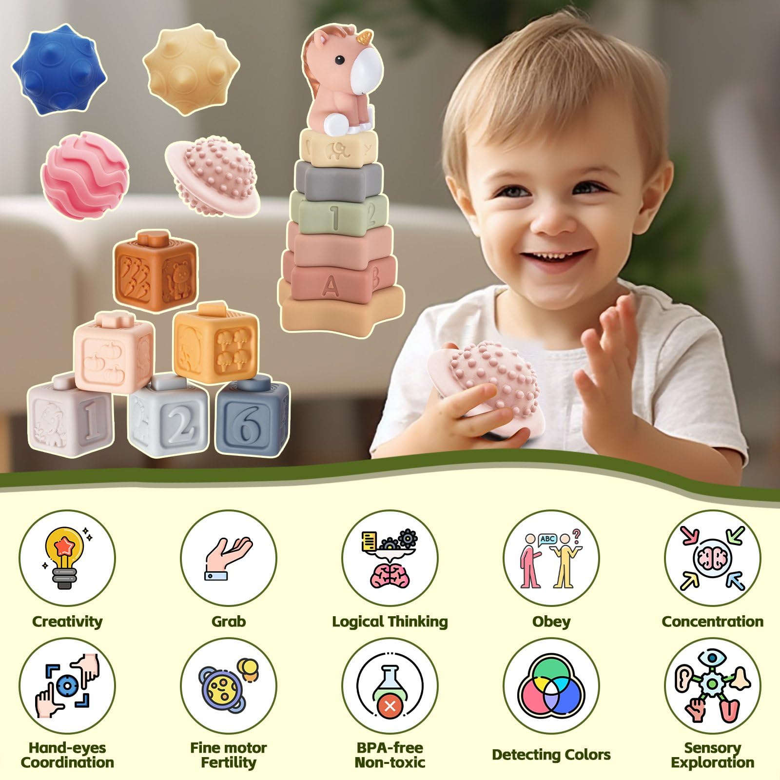 Juegos Montessori Bebe 6-12 Meses Juguetes Para Bebu00e9s De A