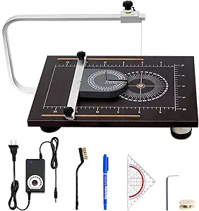 24W Hot Wire Foam Cutter Table, Precision DIY Craft Tool with Adjustable Temperature Precision Cutting Tool for Styrofoam and Other Foam Materials