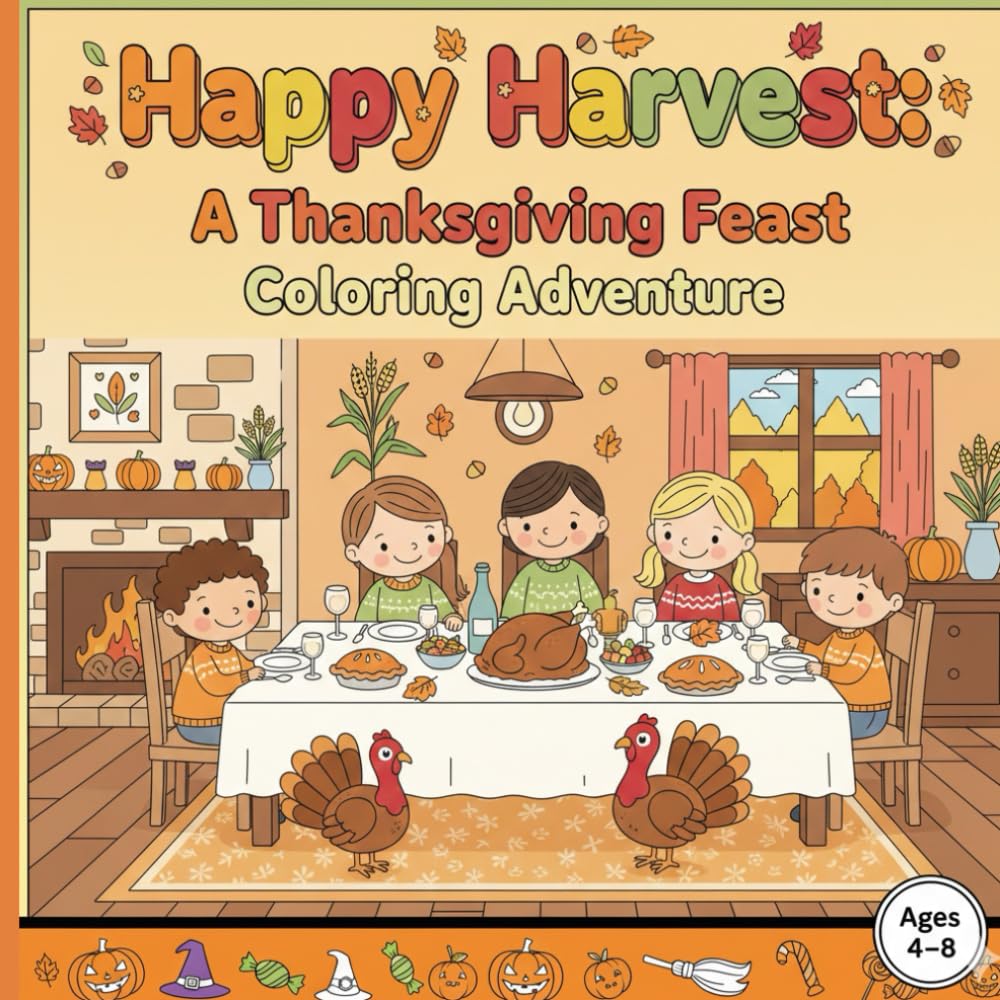 Happy Harvest: A Thanksgiving Feast Coloring Adventure