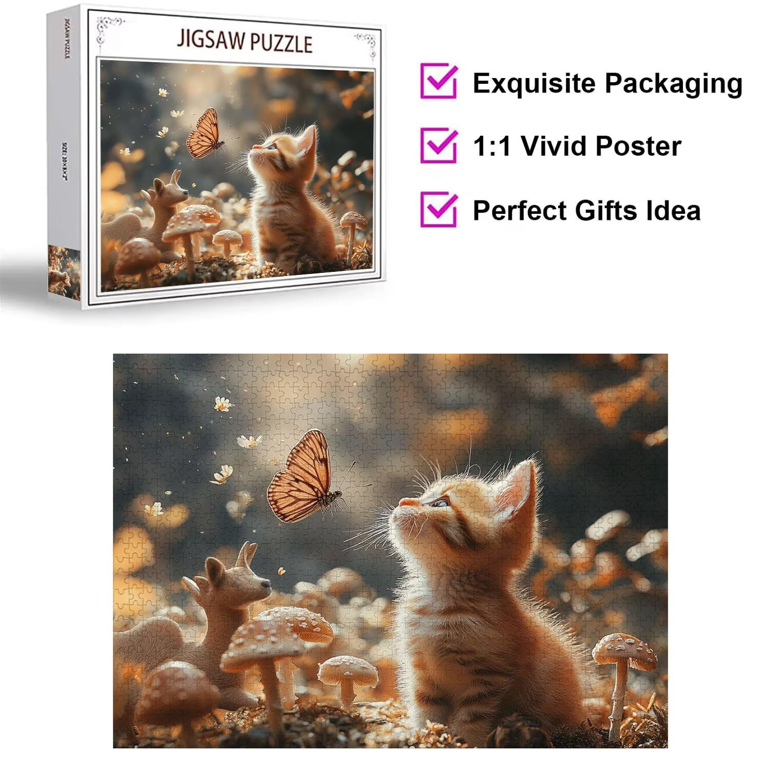 Puzzle dla dorosłych 2000 elementów trudne wyzwanie, grzyb, n-591 | Układanki dla dorosłych puzzle dla dorosłych Zabawa mózgowa ze zwierzętami zwiększają kreatywność, prezenty 3D