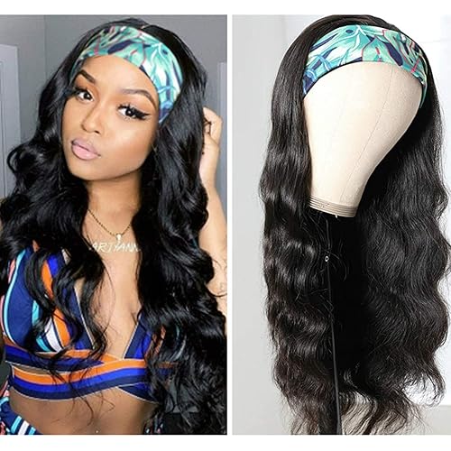 Body Wave Headband Wig Brazilian Remy Human Hair Wigs for Women Easy Wear Non Lace Wig with Free Headbands 18inch #NC