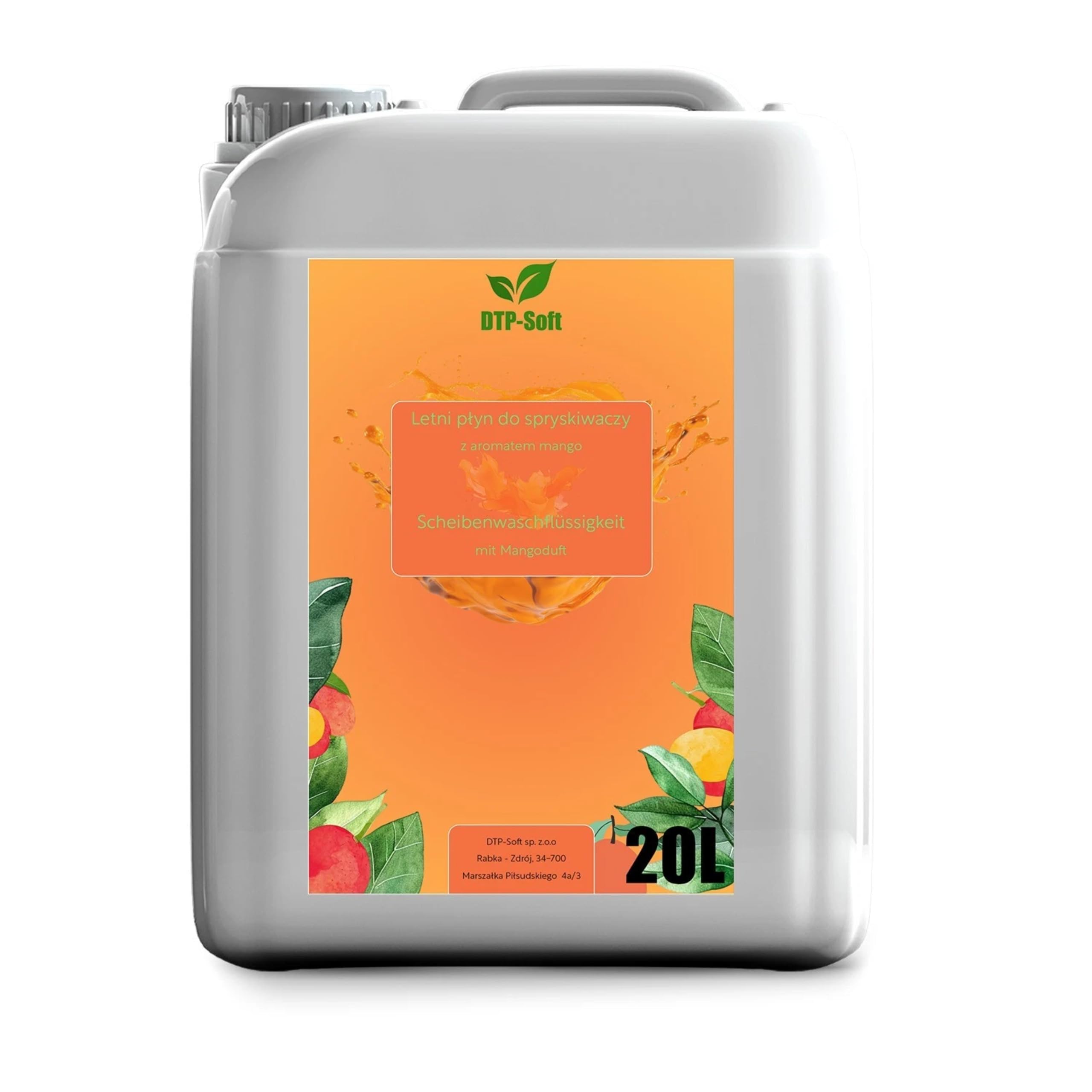 Scheibenreiniger 20L / 20 liter Sommer - Scheibenwischwasser fertig gemischt mit Mango Duft - streifenfrei gegen Insekten Schmutz Pollen