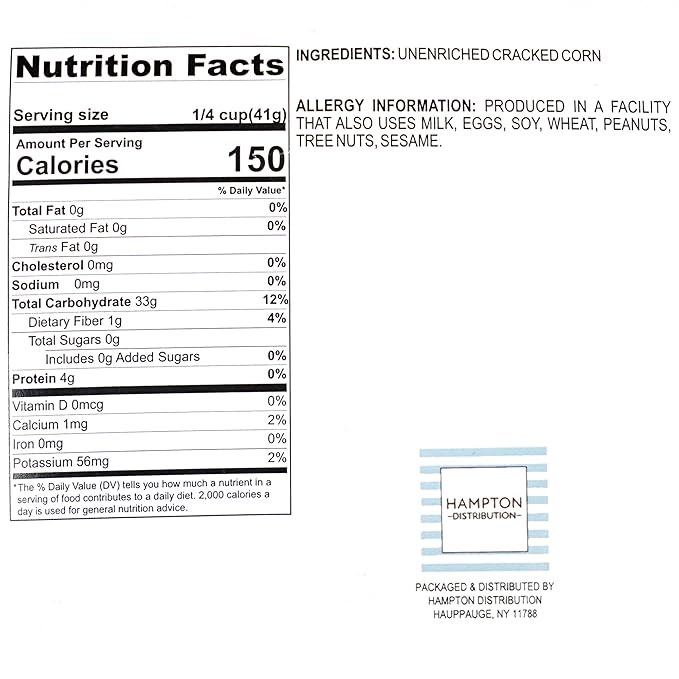 White Grits, 2 Pound Bulk Bag, Hampton Distribution miniatura 2