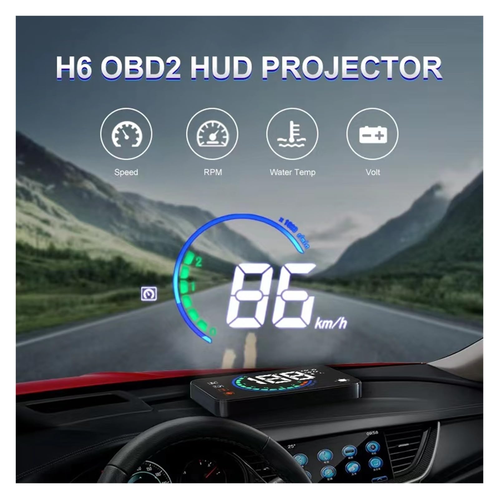 OBD2 Hud Head Up Display Velocímetro Parabrisas Proyector Aparatos Electrónicos For Coche