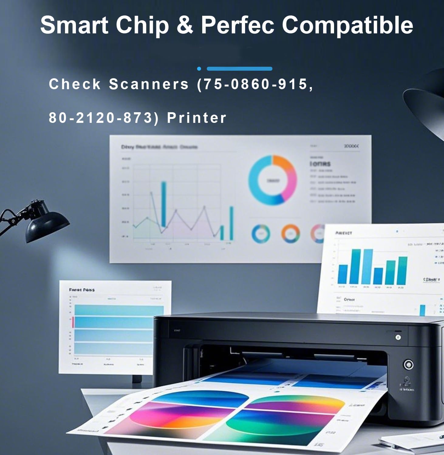 82-2120-984 High Capacity Ink Cartridge Remanufactured for Check Scanners (75-0860-915, 80-2120-873) Printer Compatible Ink Cartridges